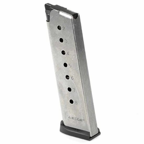 Picture of 1911 GOVERNMENT .45ACP 8RD STAINLESS STEEL MAGAZINE, MEC-GAR