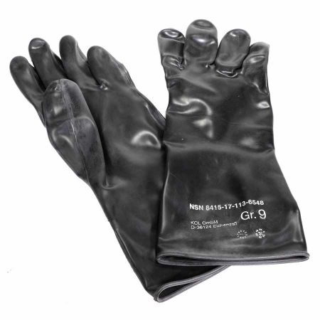 Picture of DUTCH BLACK RUBBER GLOVES, NOS