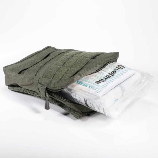 Picture of GERMAN MADE MOLLE 43-PIECE FIRST AID KIT, OD GREEN