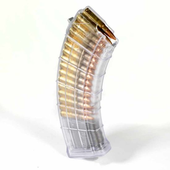 Picture of AK47 30RD 7.62x39 GEN2 CLEAR MAGAZINE, BHO FOLLOWER, NOW AVAILABLE, AC-UNITY