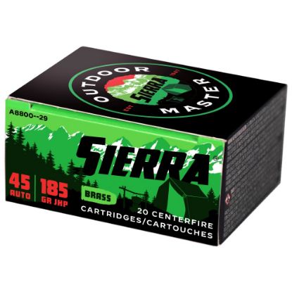 Picture of SIERRA BULLETS OUTDOOR MASTER 45ACP 185GR JACKETED HOLLOW POINT, 20RD BOX