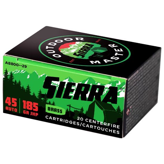Picture of SIERRA BULLETS OUTDOOR MASTER 45ACP 185GR JACKETED HOLLOW POINT, 20RD BOX