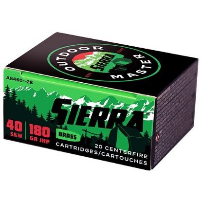 Picture of SIERRA BULLETS OUTDOOR MASTER 40SW 180GR JACKETED HOLLOW POINT, 20RD BOX