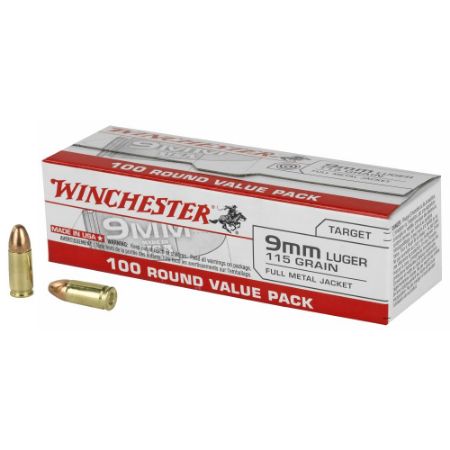 Picture of WINCHESTER USA 9MM 115GR FMJ 100RD VALUE PACK