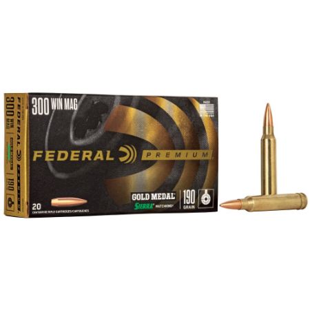 Picture of FEDERAL GOLD MEDAL 300 WIN MAG 190GR, 20RD/BOX