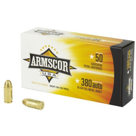 Picture of ARMSCOR 380ACP 95GR FMJ, 50RD/BOX