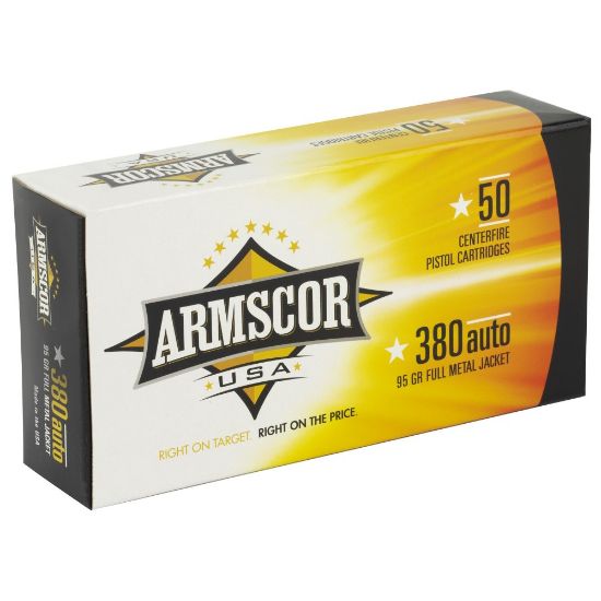 Picture of ARMSCOR 380ACP 95GR FMJ, 50RD/BOX