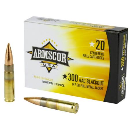 Picture of ARMSCOR 300 BLACKOUT 147GR FMJ, 20RD/BOX