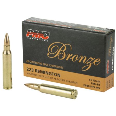 PMC .223 Remington 55gr FMJ Boat Tail, 20rd Box, 741569060080, AMMO-PMC-223A, 223remammoseek, RTG Parts