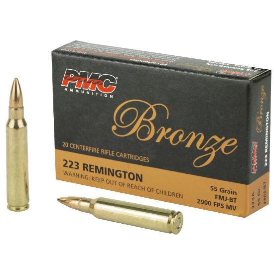 PMC .223 Remington 55gr FMJ Boat Tail, 20rd Box, 741569060080, AMMO-PMC-223A, 223remammoseek, RTG Parts