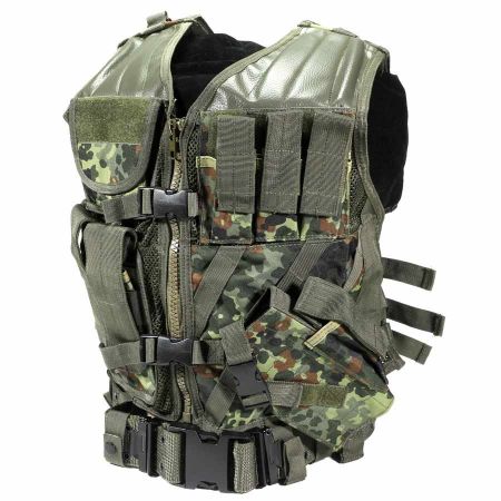 Picture of MIL-TEC USMC STYLE COMBAT VEST W/ BELT NEW, FLECTARN CAMO