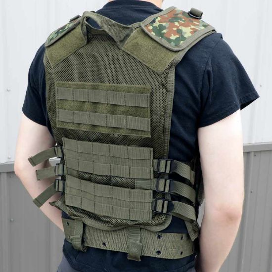 Picture of MIL-TEC USMC STYLE COMBAT VEST W/ BELT NEW, FLECTARN CAMO