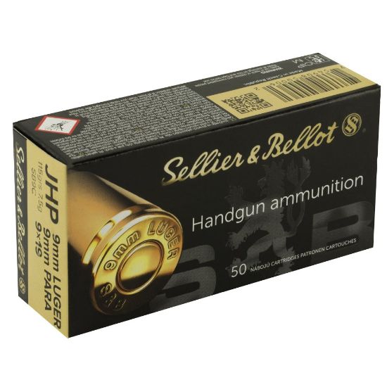 Picture of S&B 9MM 115GR JHP, 50RD BOX