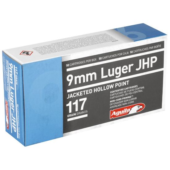 Picture of AGUILA 9MM 117GR JHP, 50RD BOX