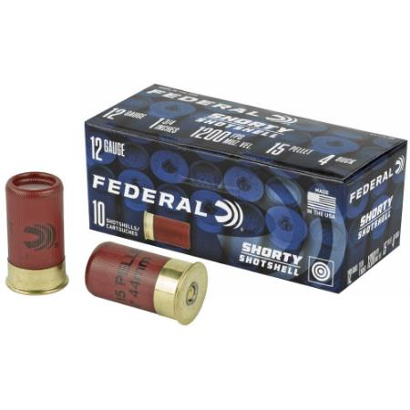 Picture of FEDERAL SHORTY SHELLS 12GA 1.75" 15/16 OZ #4 BUCKSHOT, 10/BOX