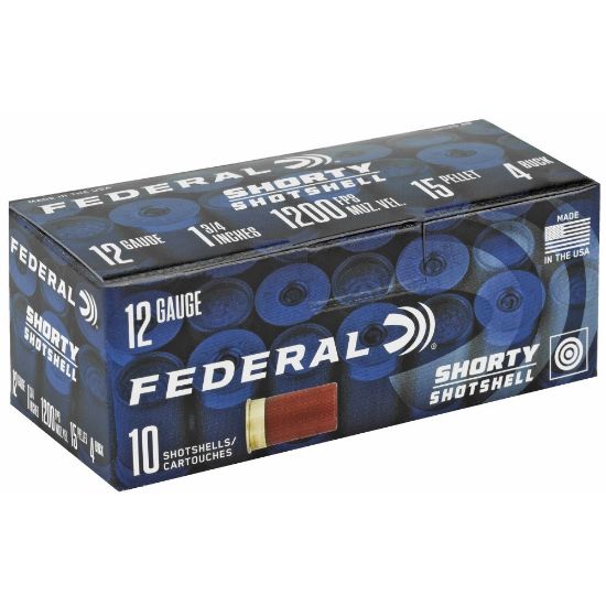Picture of FEDERAL SHORTY SHELLS 12GA 1.75" 15/16 OZ #4 BUCKSHOT, 10/BOX