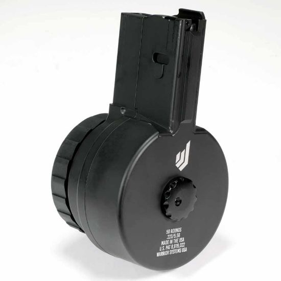 Picture of WARRIOR SYSTEMS W15 50RD AR15/M4 DRUM MAGAZINE, BLACK