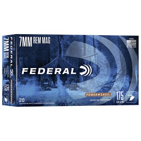 Picture of FEDERAL POWER-SHOK 7MM REM MAG 175GR SP 20RD/BOX