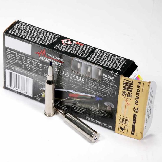 Picture of FEDERAL PREMIUM TERMINAL ASCENT 7MM REM MAG, 155GR, 20RD / BOX