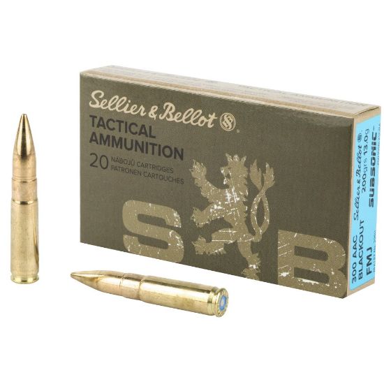 Picture of S&B 300 AAC BLACKOUT FMJ 200GR SUBSONIC, 20RD / BOX