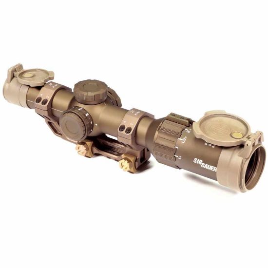Picture of MILITARY OVER RUN SIG TANGO6T 1-6x24 RIFLE SCOPE, FFP, DWLR6-556 RETICLE, INCLUDES ALPHA4 TITANIUM MOUNT