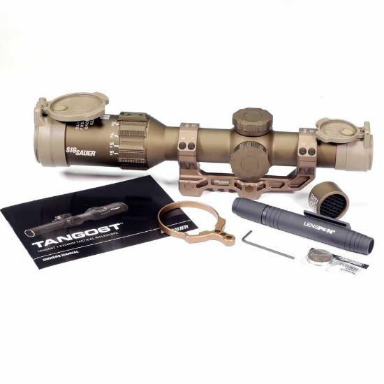 Picture of MILITARY OVER RUN SIG TANGO6T 1-6x24 RIFLE SCOPE, FFP, DWLR6-556 RETICLE, INCLUDES ALPHA4 TITANIUM MOUNT