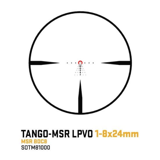 Picture of SIG TANGO MSR LPVO 1-8x24 SFP, 30MM TUBE, MSR-BDC8 ILLUMINATED MOA RETICLE, BLACK