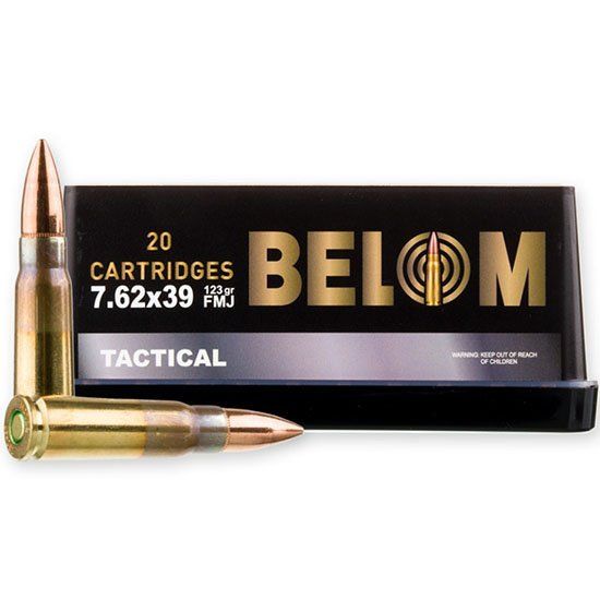 Picture of BELOM 7.62X39MM BRASS CASE 123GR FMJ, 20RD BOX 