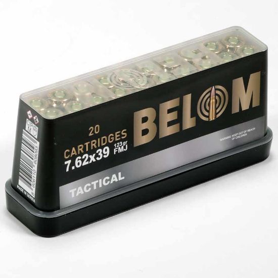 Picture of BELOM 7.62X39MM BRASS CASE 123GR FMJ, 20RD BOX 