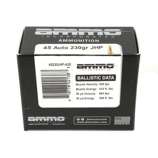 Picture of AMMO INC SIGNATURE 45 ACP 230GR XTP, JHP, 20RD BOX