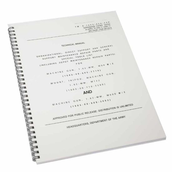 Picture of M60 TECHNICAL MANUAL 