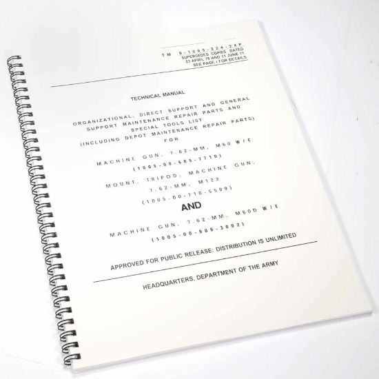 Picture of M60 TECHNICAL MANUAL 