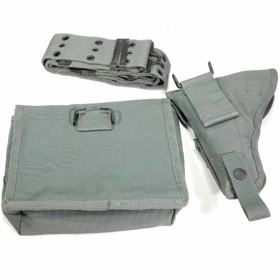 Picture of ITALIAN BELT W/ POUCH AND HOLSTER SET, TYPE 2, FOLIAGE GREEN