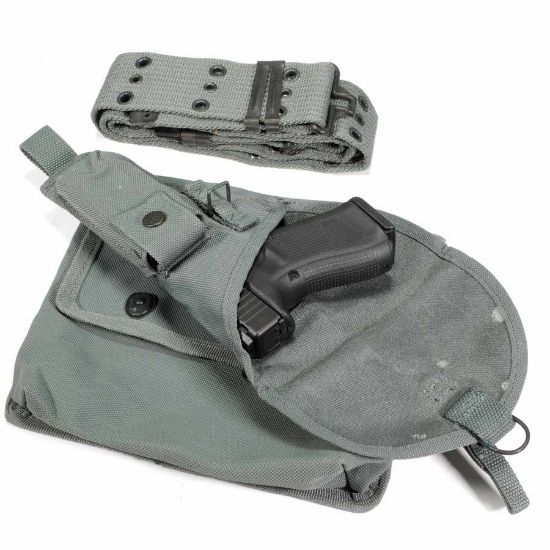 Picture of ITALIAN BELT W/ POUCH AND HOLSTER SET, TYPE 2, FOLIAGE GREEN