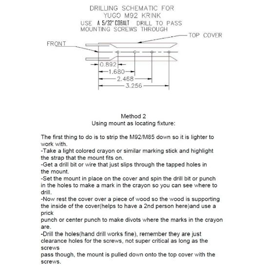 Picture of YUGO M92 M85 SCOPE MOUNT, STORMWERKZ