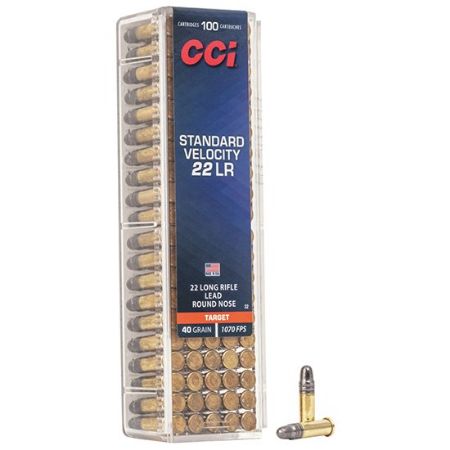 Picture of CCI .22LR 40GR STANDARD VELOCITY LEAD ROUNDNOSE, 100RD/BOX