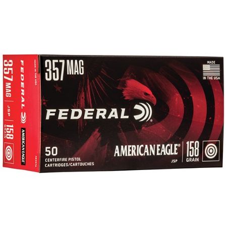 Picture of FEDERAL AMERICAN EAGLE 357 MAGNUM 158GR JACKETED SOFT POINT 50RD/BOX