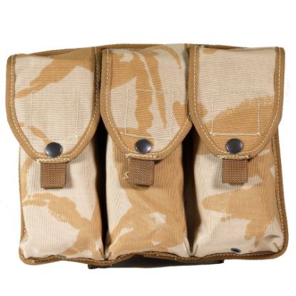 Picture of BRITISH DESERT CAMO 3-CELL MAG POUCH, FITS AR M4 SA80 AUG AK74 AK556