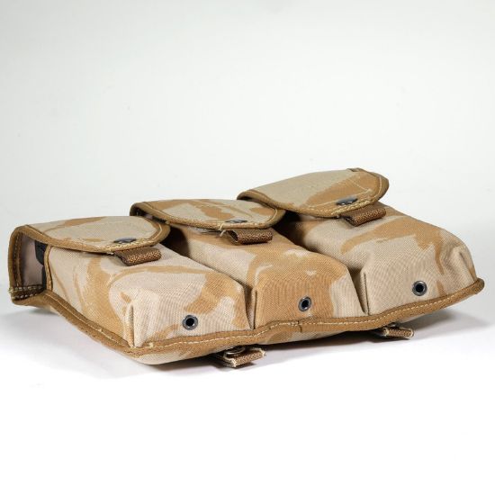Picture of BRITISH DESERT CAMO 3-CELL MAG POUCH, FITS AR M4 SA80 AUG AK74 AK556
