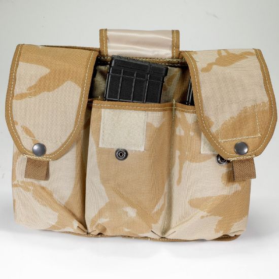 Picture of BRITISH DESERT CAMO 3-CELL MAG POUCH, FITS AR M4 SA80 AUG AK74 AK556