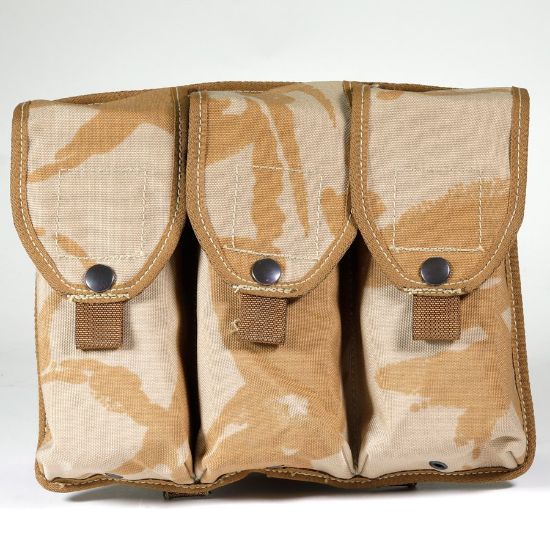 Picture of BRITISH DESERT CAMO 3-CELL MAG POUCH, FITS AR M4 SA80 AUG AK74 AK556
