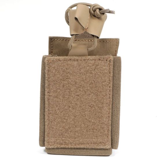 Picture of FDE AR15 SINGLE MAG VELCRO POUCH W/ BUNGEE PULLER