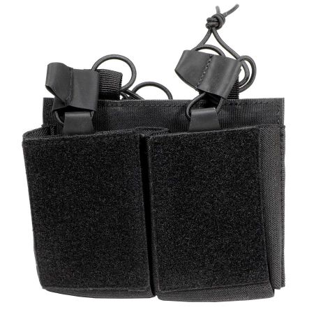 Picture of BLACK AR15 DUAL MAG VELCRO POUCH W/ BUNGEE PULLER
