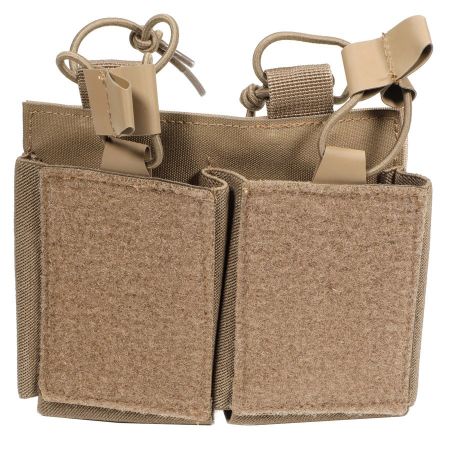 Picture of FDE AR15 DUAL MAG VELCRO POUCH W/ BUNGEE PULLER