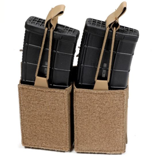Picture of FDE AR15 DUAL MAG VELCRO POUCH W/ BUNGEE PULLER