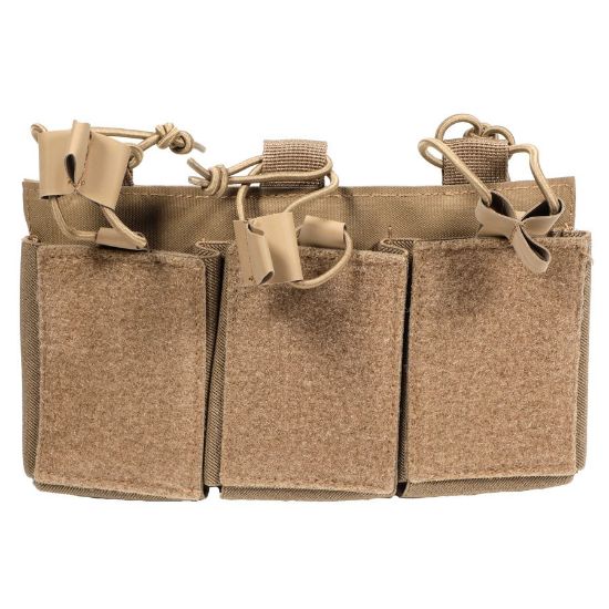Picture of FDE AR15 TRIPLE MAG VELCRO POUCH W/ BUNGEE PULLER
