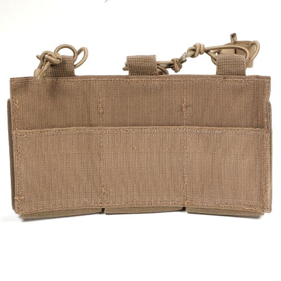 Picture of FDE AR15 TRIPLE MAG VELCRO POUCH W/ BUNGEE PULLER