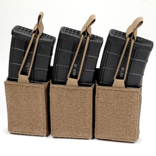 Picture of FDE AR15 TRIPLE MAG VELCRO POUCH W/ BUNGEE PULLER