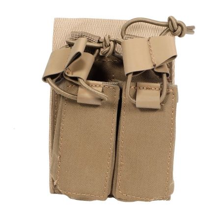 Picture of FDE DUAL PISTOL MAG VELCRO POUCH W/ BUNGEE PULLER