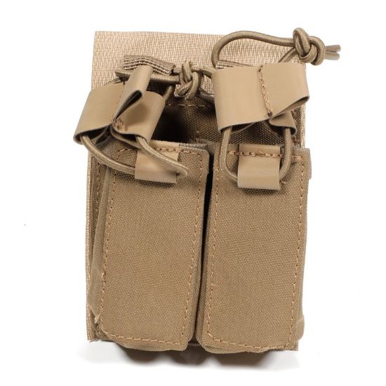 Picture of FDE DUAL PISTOL MAG VELCRO POUCH W/ BUNGEE PULLER